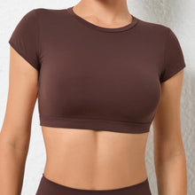 Load image into Gallery viewer, Breathable Backless Fitness Crop Top