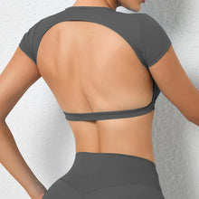 Load image into Gallery viewer, Breathable Backless Fitness Crop Top