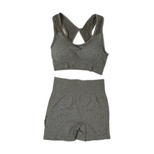 Load image into Gallery viewer, Yoga Set High Waist Shorts Padded Sports Bra  Two Pieces
