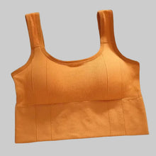 Load image into Gallery viewer, Classic Breathable cotton anti sweat push up sports bra.
