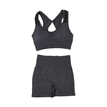 Load image into Gallery viewer, Yoga Set High Waist Shorts Padded Sports Bra  Two Pieces
