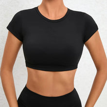 Load image into Gallery viewer, Breathable  Backless  Fitness Crop Top
