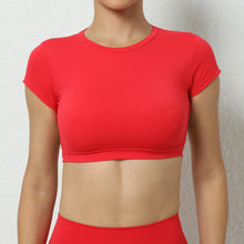 Load image into Gallery viewer, Breathable  Backless  Fitness Crop Top

