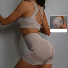Load image into Gallery viewer, Yoga Set High Waist Shorts Padded Sports Bra  Two Pieces
