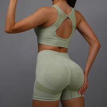 Load image into Gallery viewer, Yoga Set High Waist Shorts Padded Sports Bra  Two Pieces
