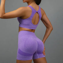 Load image into Gallery viewer, Yoga Set High Waist Shorts Padded Sports Bra  Two Pieces
