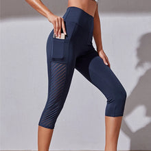 Load image into Gallery viewer, Fitness Nudity High Waist Hip Lift Running Yoga Side Pockets Tights Quick Dry Gym
