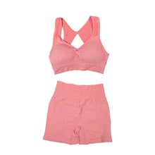 Load image into Gallery viewer, Yoga Set High Waist Shorts Padded Sports Bra  Two Pieces
