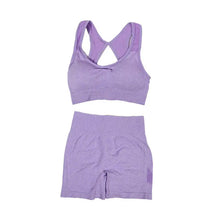 Load image into Gallery viewer, Yoga Set High Waist Shorts Padded Sports Bra  Two Pieces
