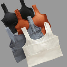 Load image into Gallery viewer, Classic Breathable cotton anti sweat push up sports bra.
