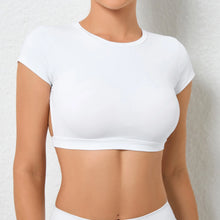 Load image into Gallery viewer, Breathable  Backless  Fitness Crop Top
