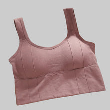 Load image into Gallery viewer, Classic Breathable cotton anti sweat push up sports bra.
